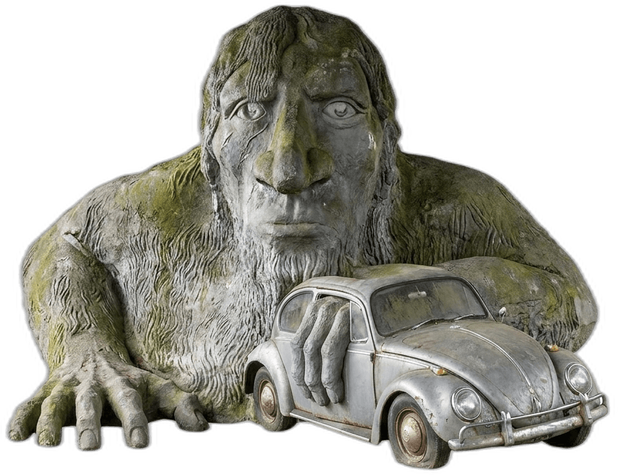The Fremont Troll sculpture in Seattle